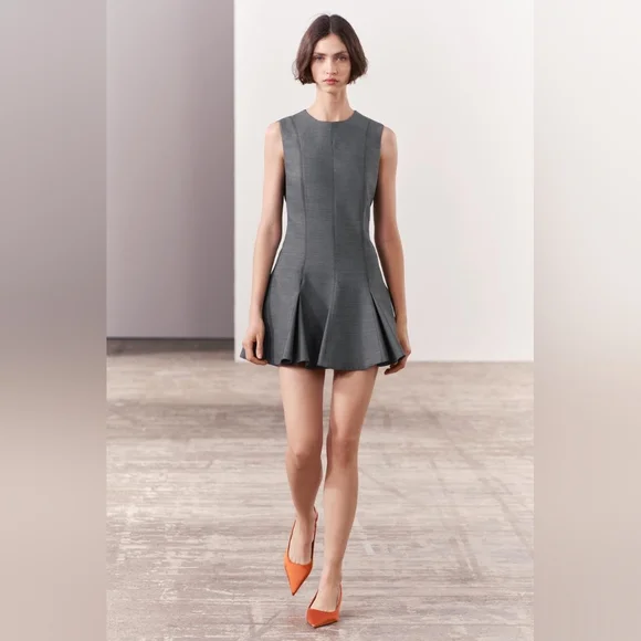 新品 ZARA ZW COLLECTION スケーターワンピース グレー Zara | Dresses | Zara Zw Collection Skater Dress | Poshmark